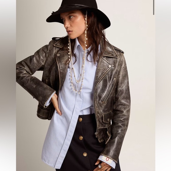 Golden Goose Distressed Leather Jacket - Picture 4 of 4